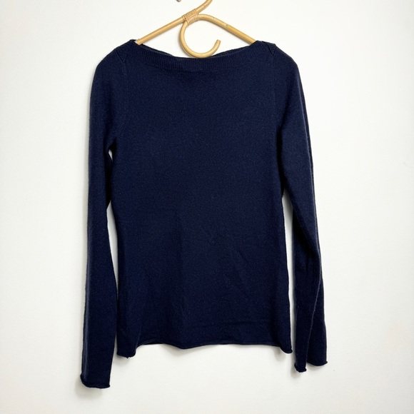J.Crew 100% cashmere sweater in navy blue - Picture 2 of 8